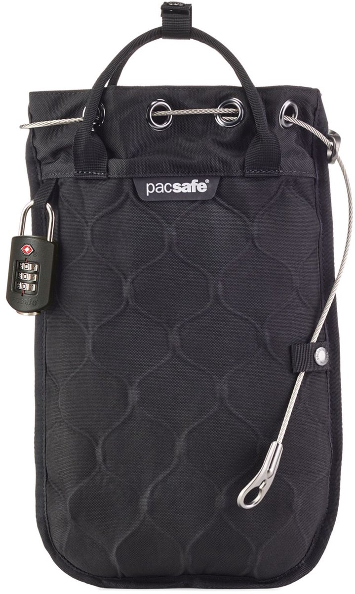 Pacsafe Travelsafe - 3L - Anti-diefstalkluis - RFID-beveiligd - 360Â° RVS eXomesh draadsysteem - Snijbestendig - Zwart
