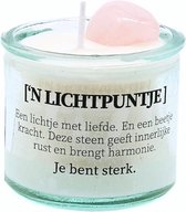 Geurkaars met edelsteen - Lichtpuntje - rozenkwarts
