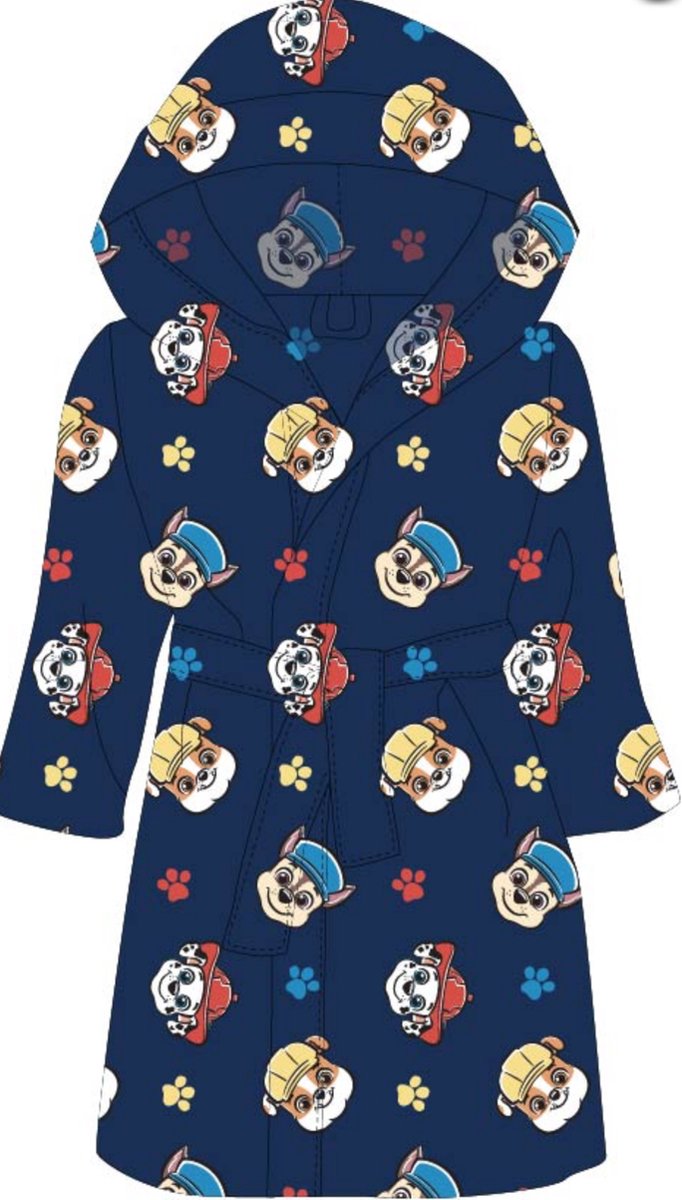 Paw Patrol Badjas Fleece Blauw Maat 110/116