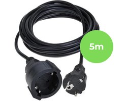 Verlengkabel - Verlengsnoer - Zwart - 5m