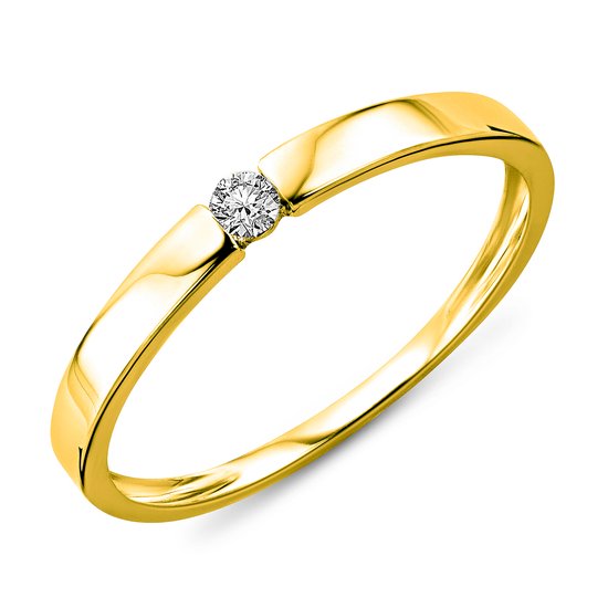 Miore Pure ring 14 karaat geelgoud diamanten