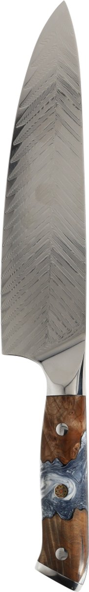 Shinrai Knives - Eclipse Series Damascus Koksmes 20 cm | Vlijmscherp en Duurzaam | Perfect voor de Thuischef