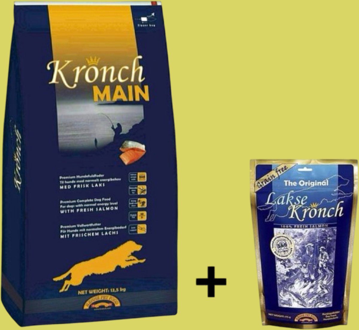 Kronch Main Senior Hondenvoer met 100% Zalmsnacks