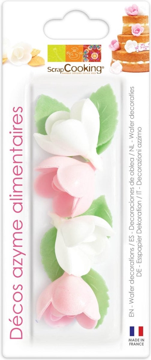 ScrapCooking Eetbare Papieren Decoratie Mix Rozen & Blad set/10