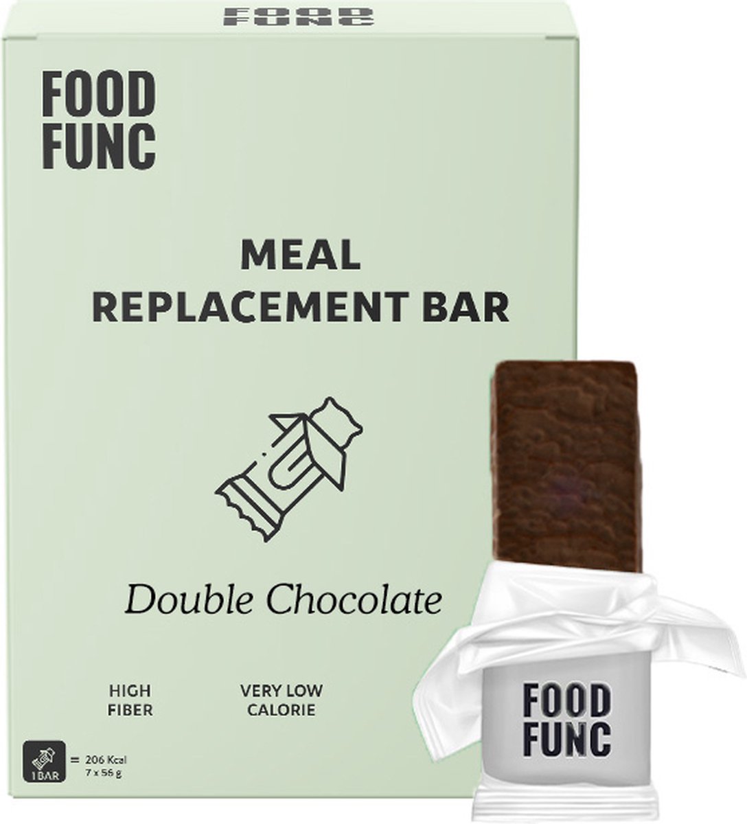 Goedkoopste Foodfunc | Maaltijdreep | Double Chocolate | 7 x 56 gram | No Junk Just Func