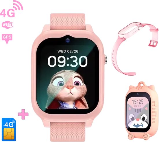 AngelTech Kinder SmartWatch Ultra- Gps Horloge kind - 4G - Smartwatch