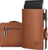 EliteWallets Porte-cartes Poche zippée – Extensible – Hommes et femmes