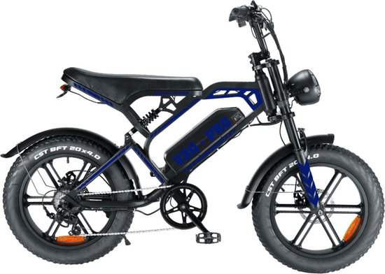 Royal Blue fatbike stickerset, waterbestendig, krasbestendig, stijlvol, eenvoudig aan te brengen, sportieve look