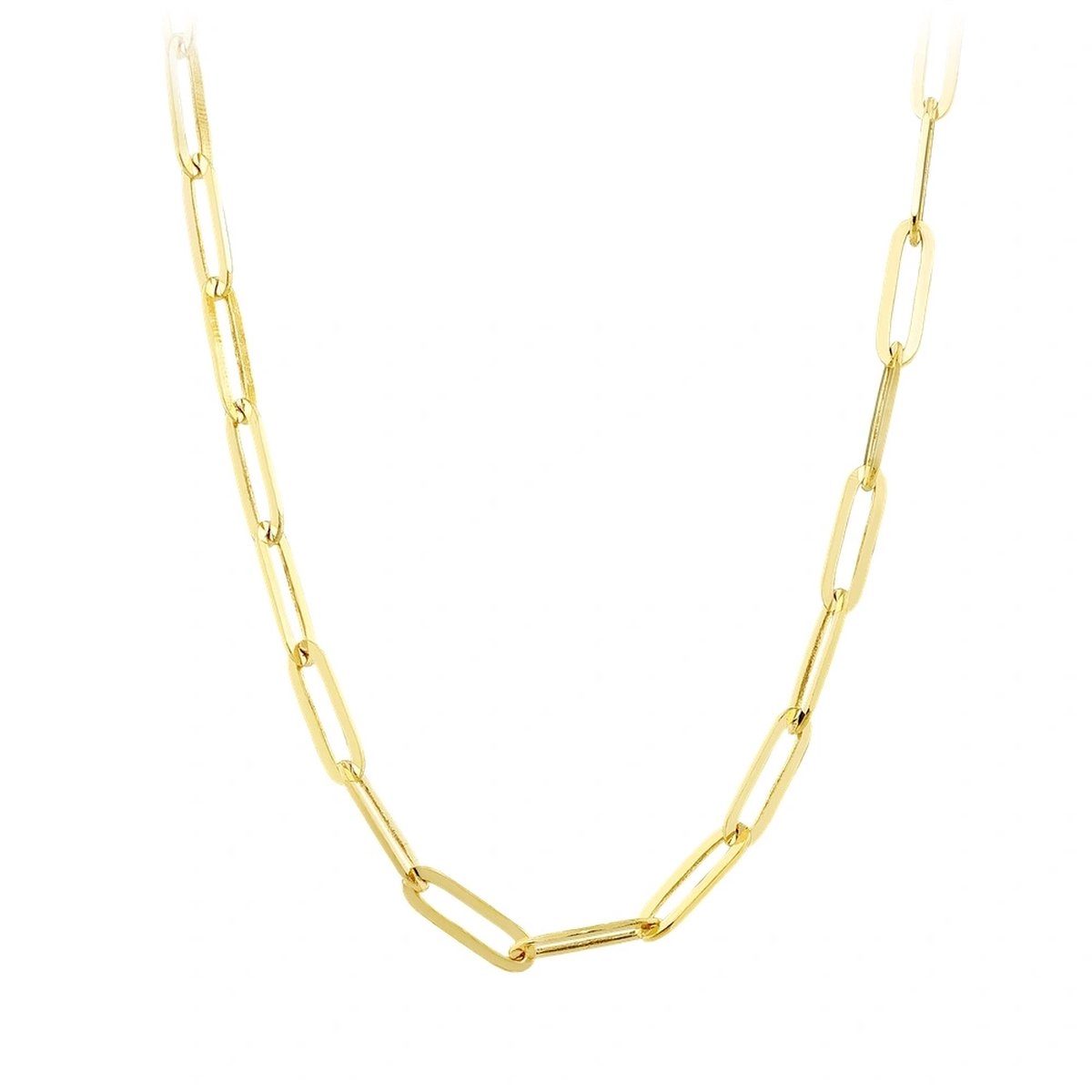Gouden Paperclip Ketting 2.0 mm 45 cm 14 karaats