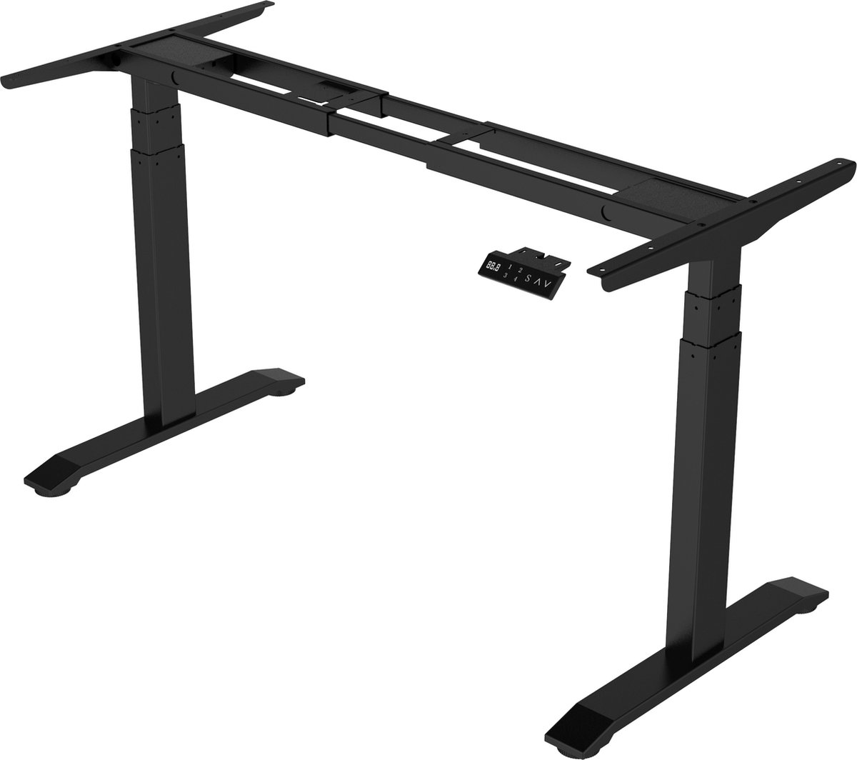 Zit Sta Bureau Elektrisch Verstelbaar Frame Zwart | Bureau Onderstel | NPR Hoogte 65-130 cm | Breedte 120-180 cm