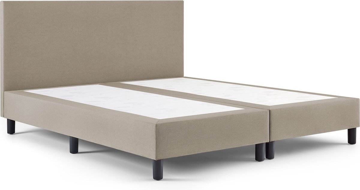 Boxspring Serenity - 200x200 Zonder matras - Beige Glad - AVV Matrassen