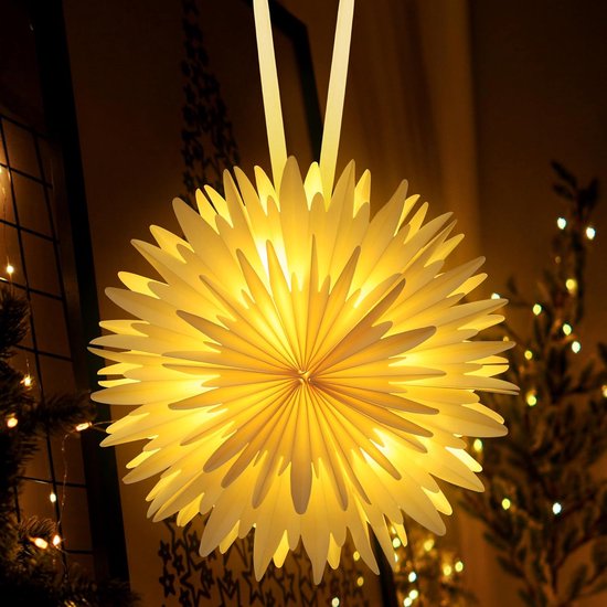 LED kerstdecoratie 320xLED/230V 45 cm ster warm wit