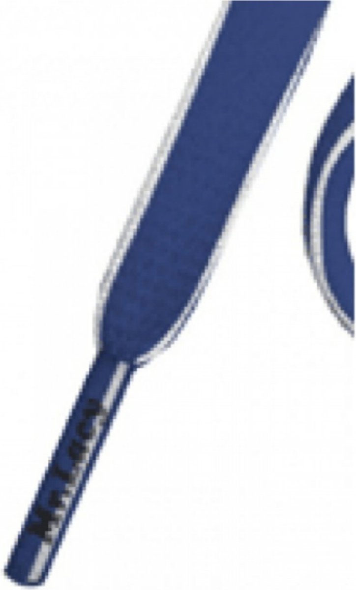 8 mm x 130 cm Ovaal Navy Wit - Slimmies Two Tone Mr.Lacy veters