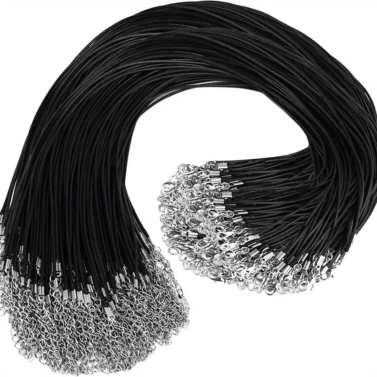 Kugelkette Edelstahl Halskette Kette für Anhänger Dog Tag Silber Schwarz Herren