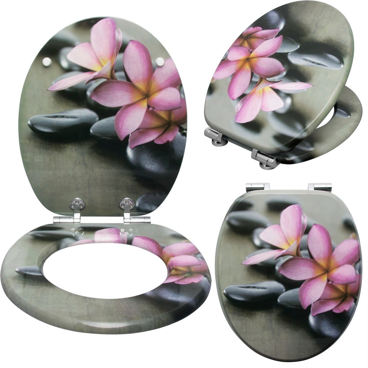 Currentgoodz - Toiletbril - Wc bril - Soft Close - Toilet Bril - Toiletbril met Print - Belastbaar tot 150KG - Antibacteriële Coating