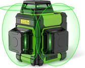 Bol.com Zelfnivellerende 3D-laserwaterpas met Groene Stralen en Pulsmodus - 360° Uitlijningslaser met Lange Batterijduur aanbieding