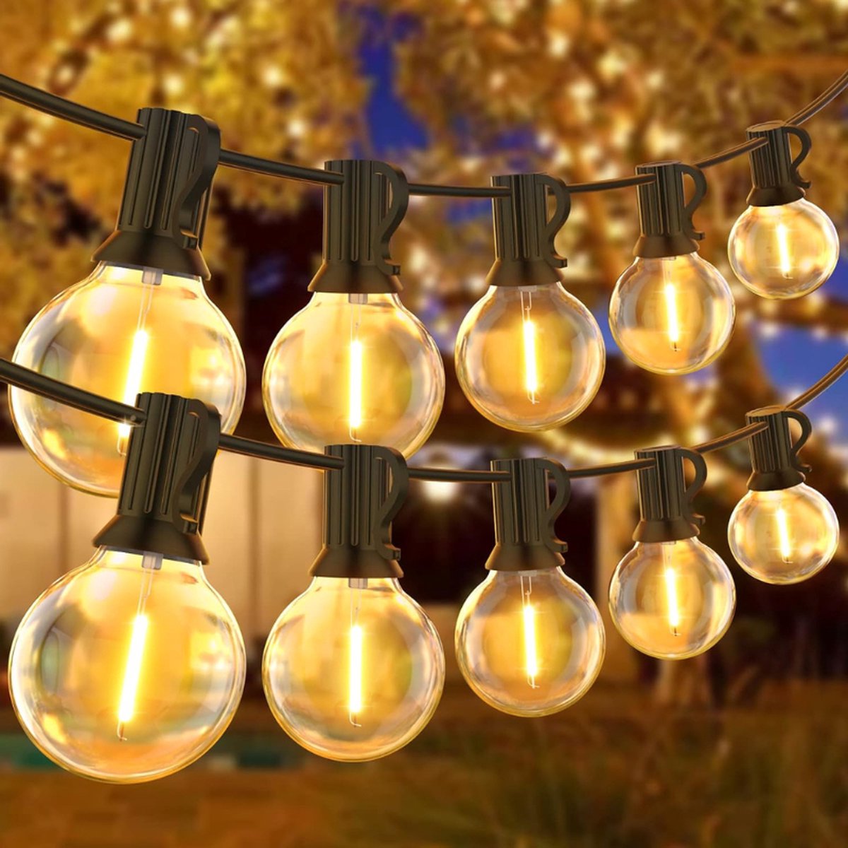 Lichtsnoer Buiten LED 45 7M 150Ft 75 2 LED Lichtslingers Voor Buiten Waterdichte Outdoor Indoor Lichtsnoer Buiten Decoratieve Yard Voor Tuin Bruiloft Kerst Achtertuin Terras Partij Patio Energieklasse E
