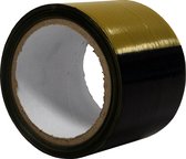 DULA Afzetlint 75 mm x 100 m - Zwart-Geel geblokt - Markeerlint - Polypropyleen