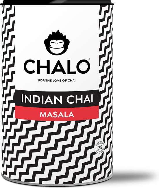 CHALO Prijswinnende Masala Chai Latte - Indische Vegan Chai -  Zwarte Assam thee - 25 porties/ 300GR