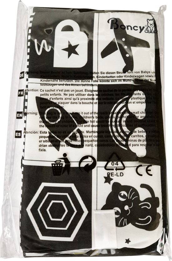 Boncy® Crinkle Book Bébé - Tummy Time Jouets - Prone Trainer - Montessori Books première année 0 1 2 - Boek 6 mois - Livre bébé - Jouets pour bébé