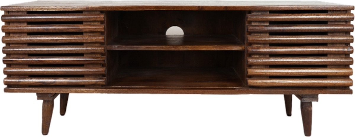 OHNO - Chase TV Meubel - Hout - 2 Schuifdeuren - 2 Schappen - Houten Poten