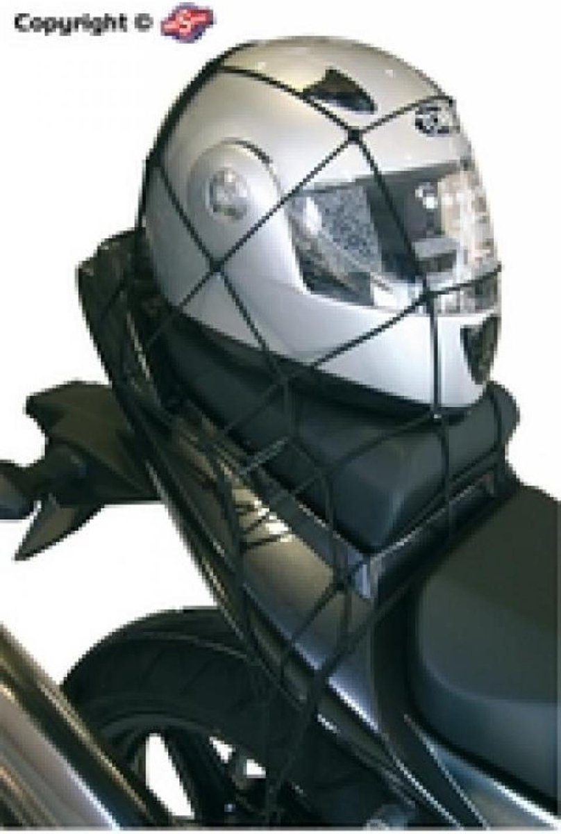 zwarte helm net bagage accessoire mad voor motor scooter quad nieuw