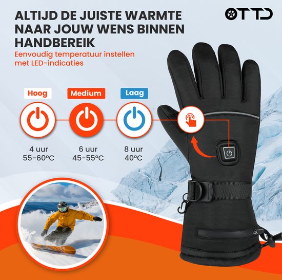 Riokko Verwarmbare handschoenen, winterhandschoenen, voor heren, 3
