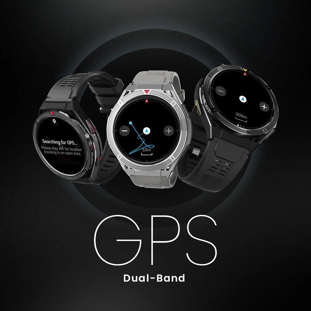 HiFuture Active Smartwatch - Zwart/Geel - 1.43" amoled scherm