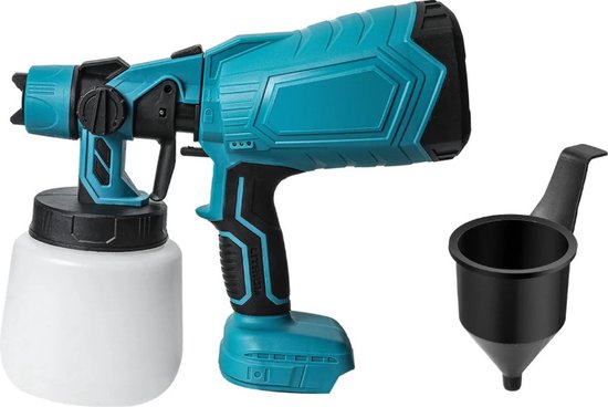 Elektrische Verfspuit - Elektrisch Spuitpistool - Draadloos - Kan Op Een 18v Makita Batterij