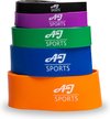 Zwart, Paars, Groen, Blauw, Oranje