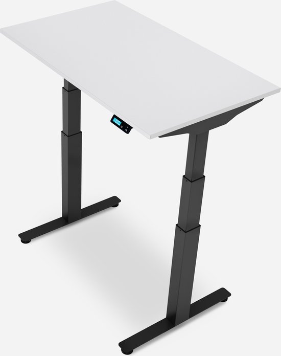 MAIDeSITe EL2 Plus Elektrisch Zit-sta Bureau - Wit, Ovaal Design, 2 Motoren, 4 Geheugenstanden En Botsbeveiliging