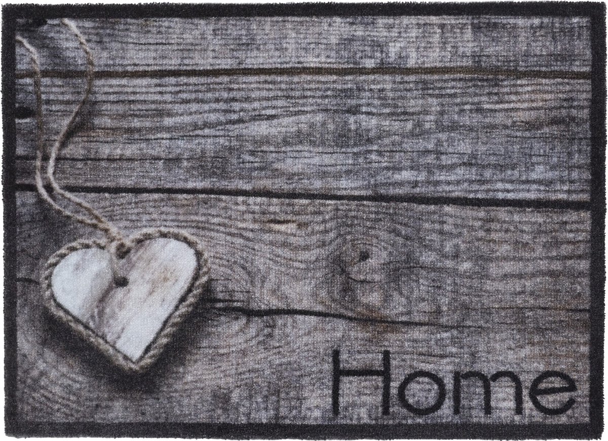 MD-Entree MD Entree - Deurmat - Schoonloopmat - Ambiance - Heart Home Wood - 50 x 70 cm Grijs