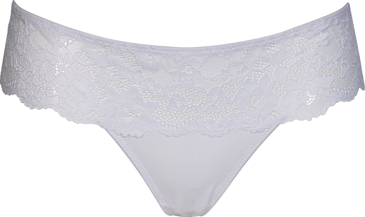 After Eden Recycle Dames Kanten String - Wit - Maat M