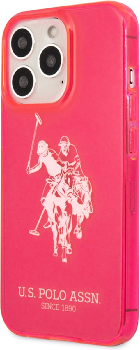 U.S. POLO ASSN., Hoesje geschikt voor iPhone 13 Pro - Big Horse Series Elegant, Roze