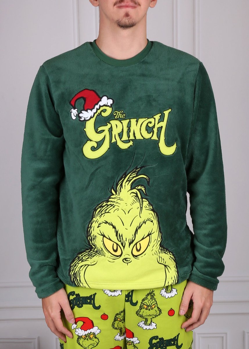 Pyjama Deux Pièces Grinch - Polaire Chaud, Manches Longues, Pour Enfant, Idéal Noël Et Hiver - 8