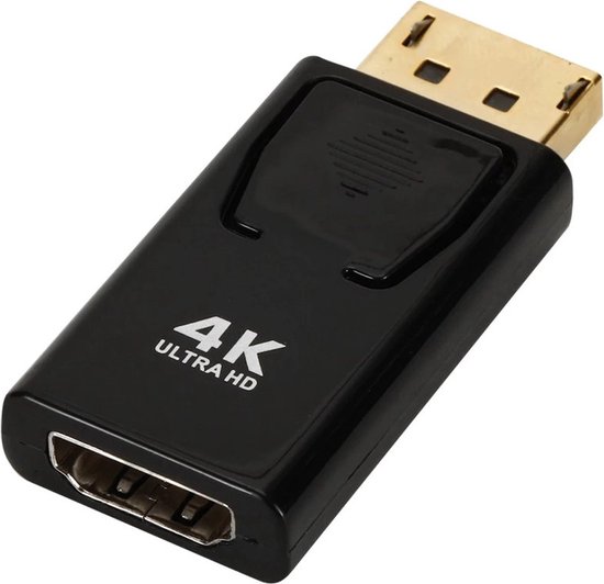 Câble adaptateur Displayport vers HDMI - 4K Ultra HD 30 Hz - DP Male vers HDMI femelle - Noir