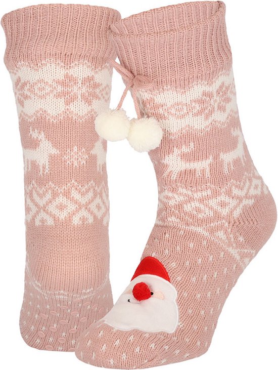 1 Paar Huissokken Dames - Warme Knuffelsokken Met Anti-Slip, Wolachtig Zacht, EU 35-42