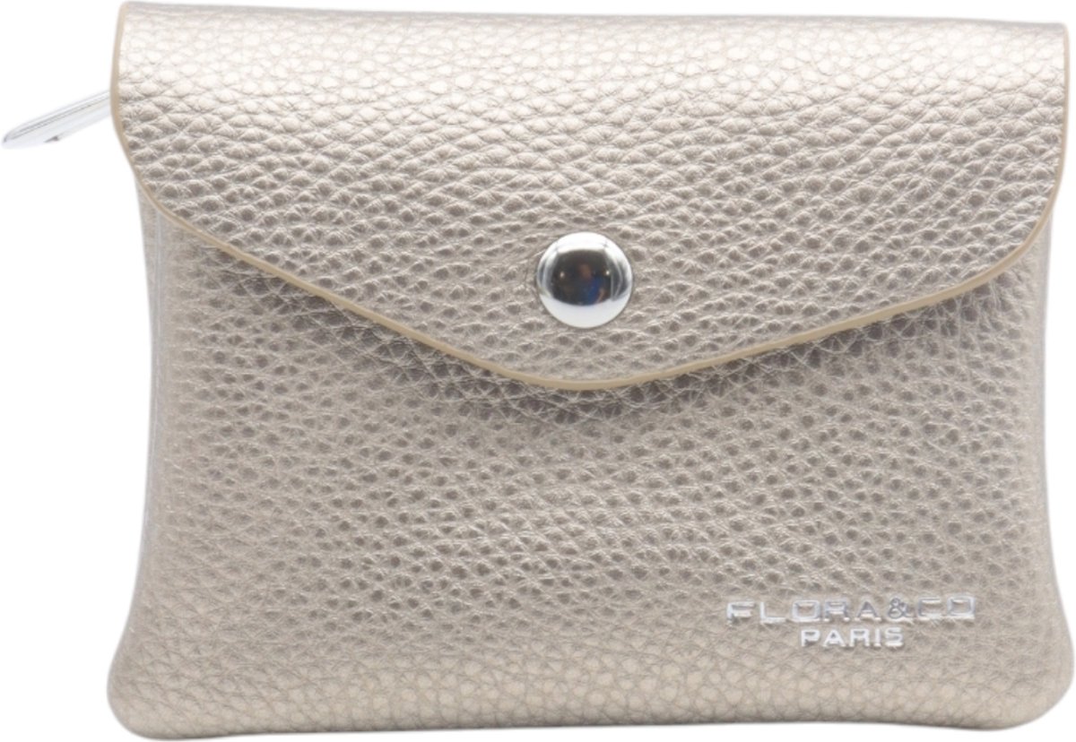 Flora & Co - Dames Portemonnee - Portefeuille - Beurs - Wallet - met rits - goudkleurig
