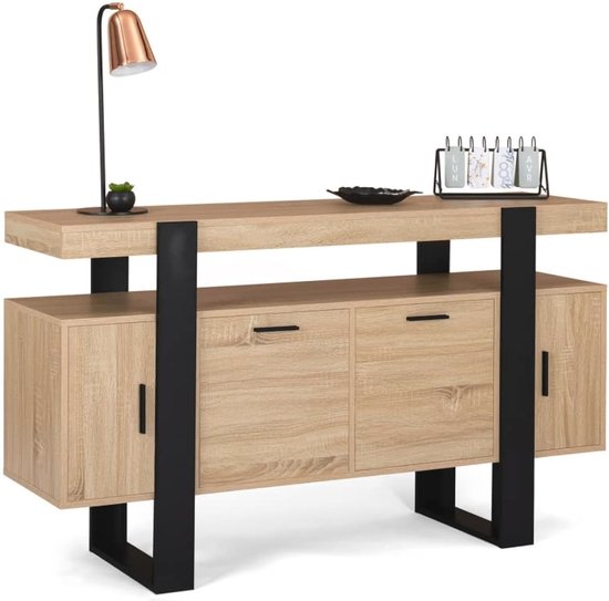 Dressoir met de hand gemaakt in acaciahout 170 cm