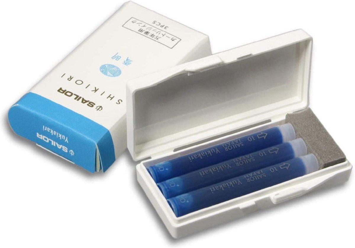 Sailor set van 3 Ink Cartridges Shikiori, Sansui Yukiakari - Turquoise