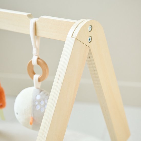 Petite Amélie Babygym Hout - Magische Zee - Montessori Baby Speelgoed - Incl. 3 Zeedieren met Natuurlijke Geluiden - Naturel Hout - Veilige, Betoverende Speelomgeving van Merkloos — afbeelding 4