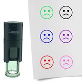 Tampon CombiCraft Smiley Desperate 10mm rond - Encre rouge