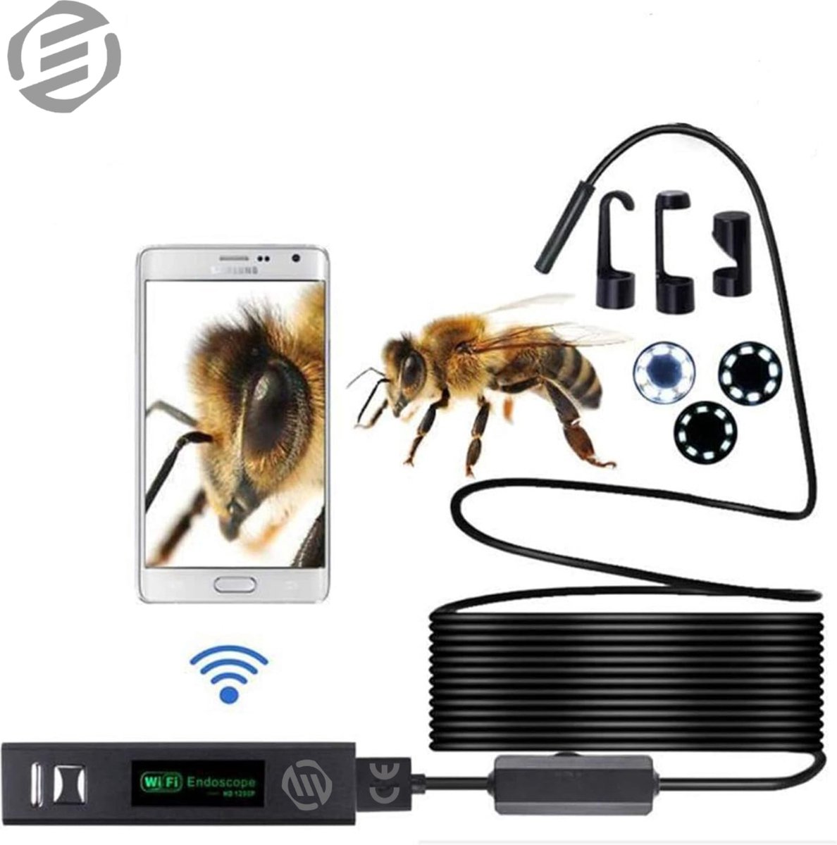 Equivera Endoscoop geschikt voor iPhone - Endoscoop - Inspectiecamera - Inspectiegereedschap - Waterproof - HD Camera - Premium