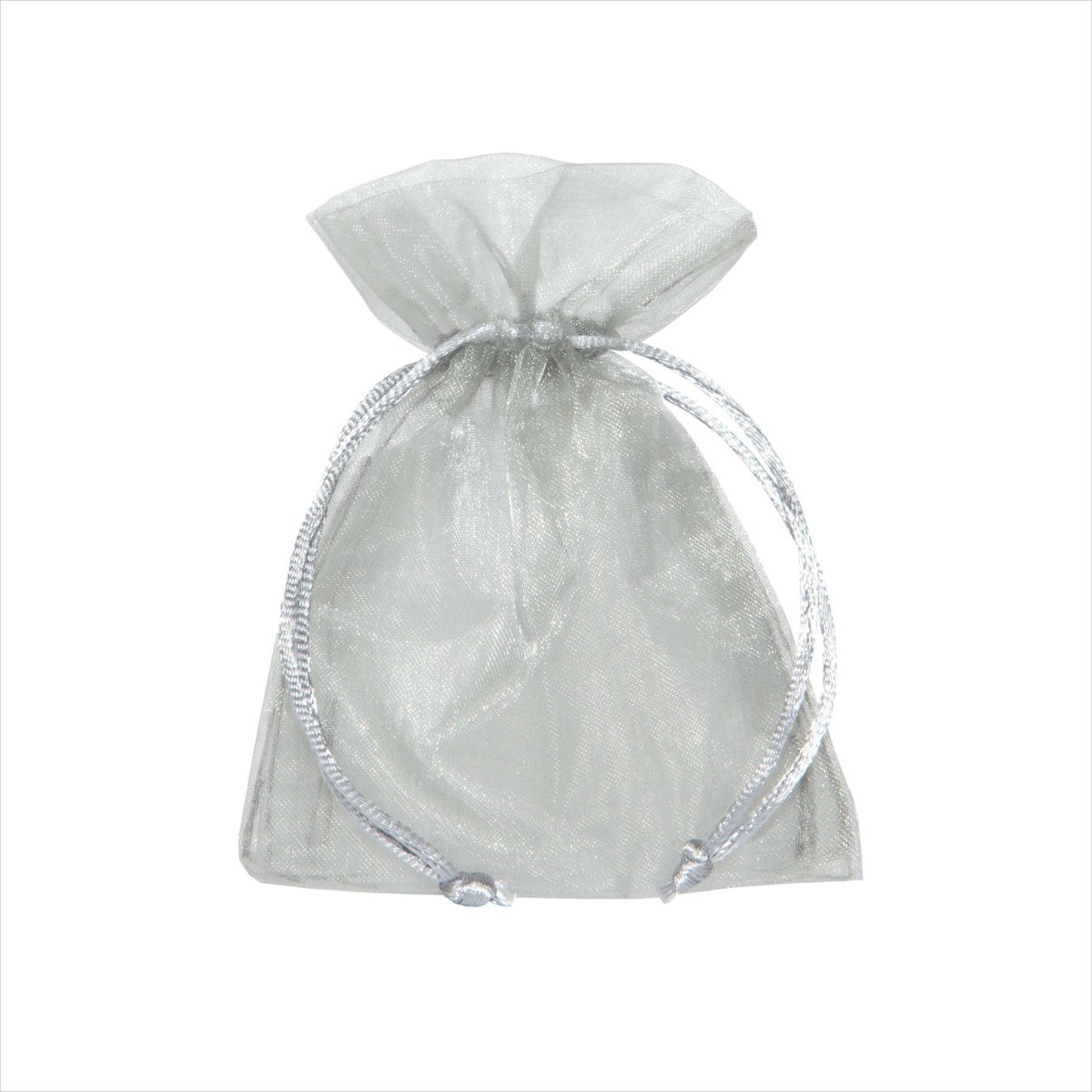 Organza zakjes - Buideltjes - Grijs - 9 x 12 cm - 50 stuks