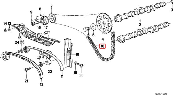 Chaîne de distribution NOUVEAU sur mesure pour BMW K75, K100, K1100 11311461859