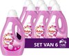 Détergent liquide Robijn Color Pink Sensation - 6 x 20 lavages - Paquet économique