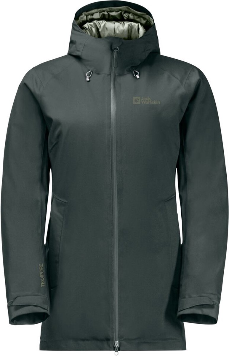 Jack Wolfksin Stirnberg Insulated Jacket Women Jas Dames Groen