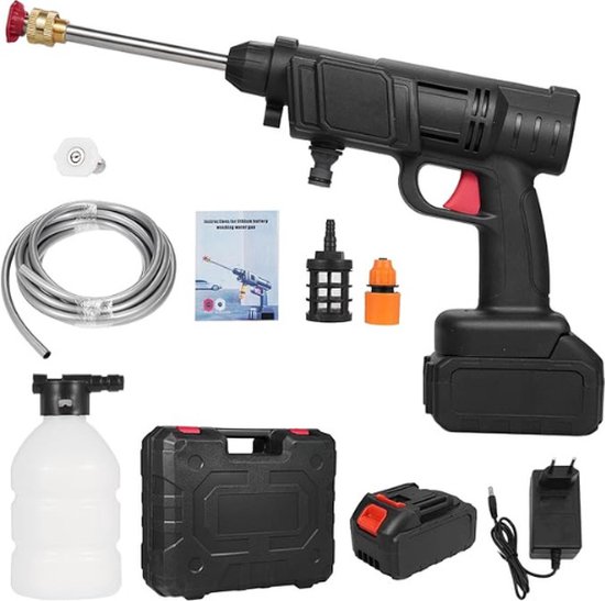 Benzine-hogedrukreiniger, 7,5 pk, 4-takt, 170 bar, 420 cc, motorhogedrukreiniger, stoomstraalreiniger, 5 sproeiers, motor, stoomreiniger voor het reinigen van vloeren, tuinen, fabrieken en voertuigen