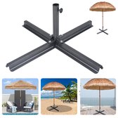 Bol.com Parasolvoet Metaal - Verstelbare Kruisvoet Standaard - Geschikt voor Grote Parasols - 80x80 cm - Staal aanbieding
