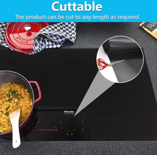 78 x 52 cm grote inductie cooker siliconenmat siliconen inductie beschermmat inductie beschermingsmat voor inductiekookplaat grote inductie kookplaat mat siliconen mat voor inductiekookplaat - 0,4 mm